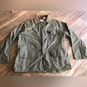 Vintage SAFTBAK Jacket Mens Large? Khaki Olive Hunting Shooting Canvas 80s